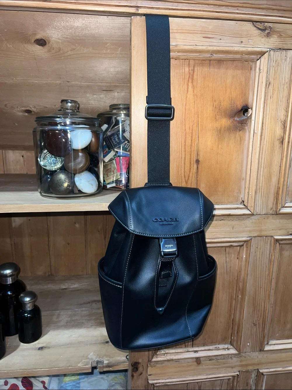 NWT Coach CU111 Racer Pack in Black Leather